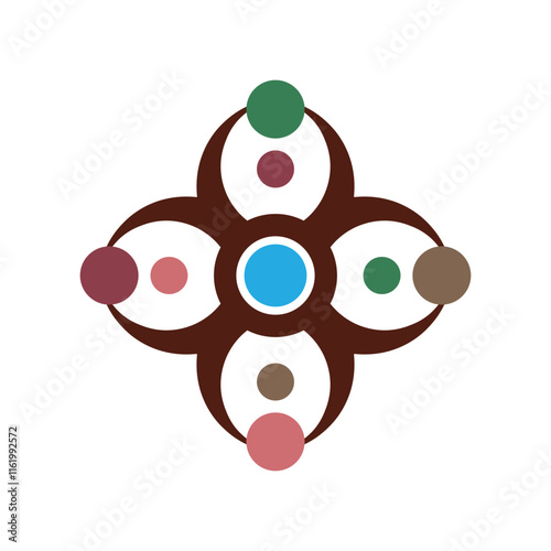 four people aid logo symbol icon
