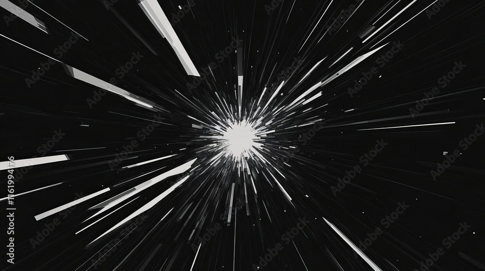 Abstract Light Speed Burst Digital Galaxy Art Abstract Light Speed Burst Digital Galaxy Art