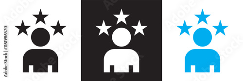 Success related  icons. Achievement, star, best, reward, medal etc.  Vector illustration. isolated on white and black background. EPS 10