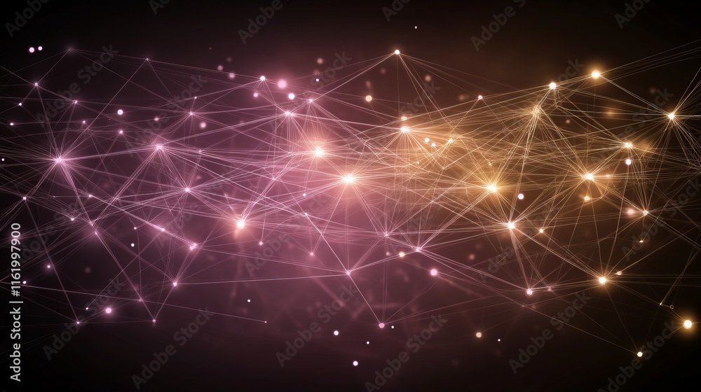 Abstract Network Connections Glowing Nodes and Lines Abstract Network Connections Glowing Nodes and Lines
