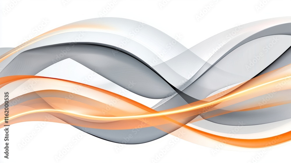 Obraz premium Abstract Orange Gray Wave Design Background