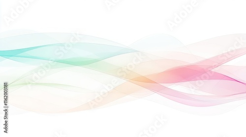 Abstract Pastel Wave Background Design Soft Hues