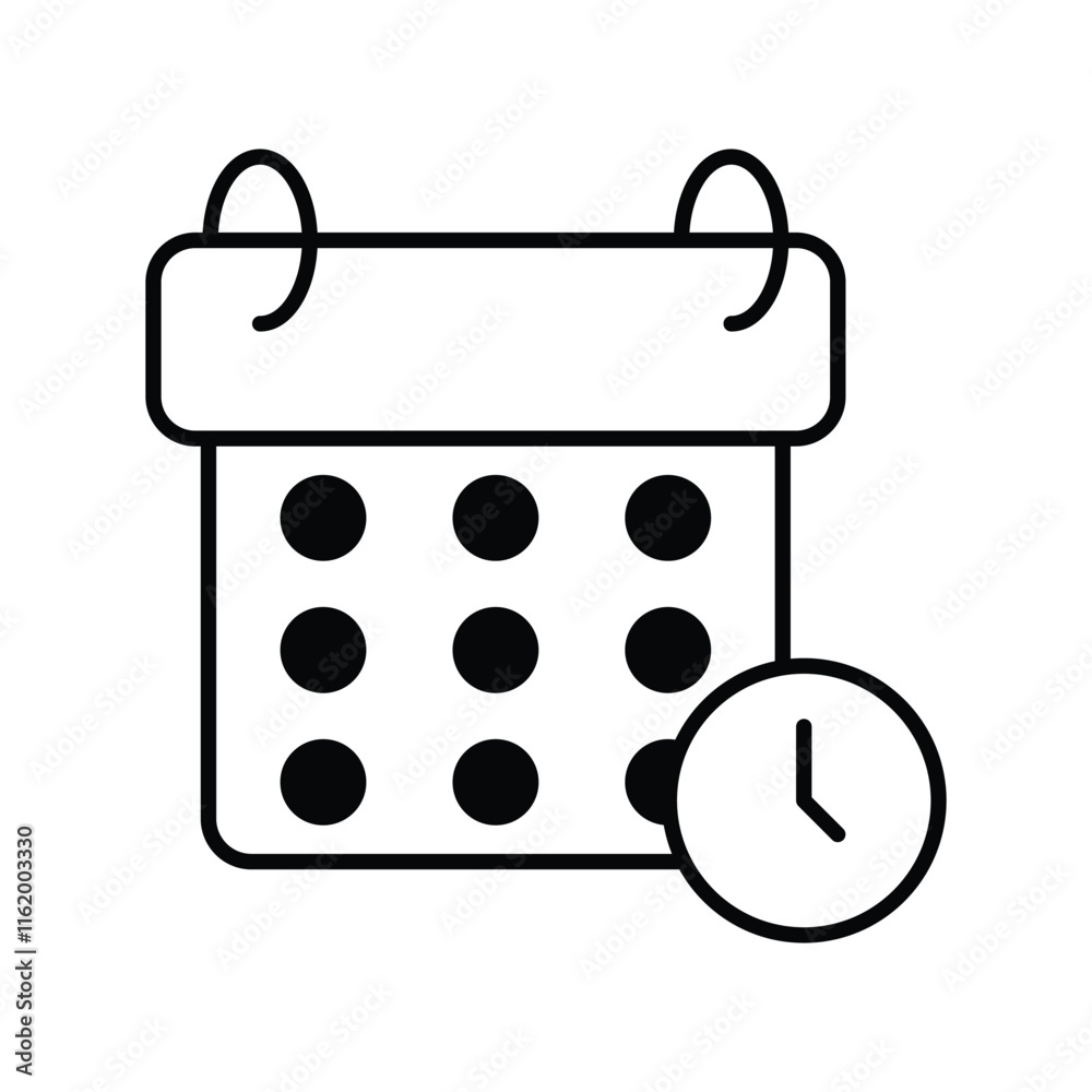 Sprint Planning glyph icon with white background vector stock illustration Sprint Planning glyph icon with white background vector stock illustration