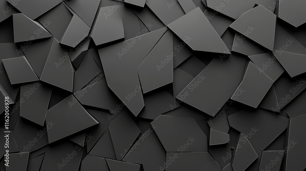 Fototapeta premium Abstract Black Geometric Shapes Background
