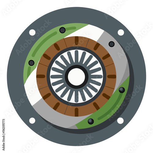 Automotive Clutch Disc Icon Design
