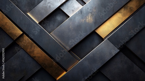 Gunmetal Gray Background with Silver and Gold Accents