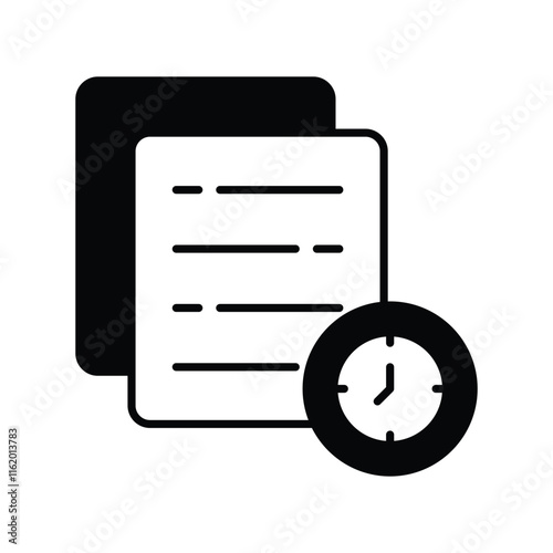 Version Control glyph icon with white background vector stock illustration