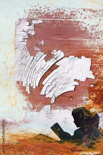Fotografie Girl reading in an abstract scene