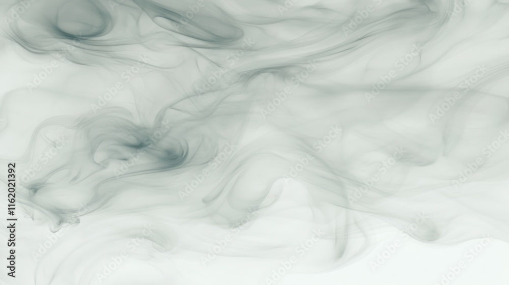 Fototapeta premium Abstract Smoke Swirls in Teal and White