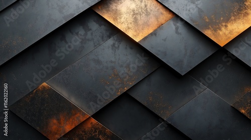 Slate Black Background with Bronze and Platinum Accents