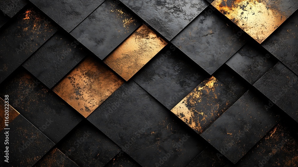 Slate Black Background with Bronze and Platinum Accents