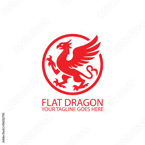 Flat Dragon Logo