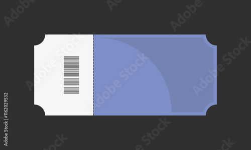 Ticket icon in flat style. Coupon vector illustration on isolated black background. Voucher sign business concept. ticket of cinema for movie. Template business.