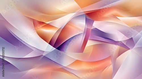 Sharp angular shapes contrasting with a soft flowing gradient background in an abstract design