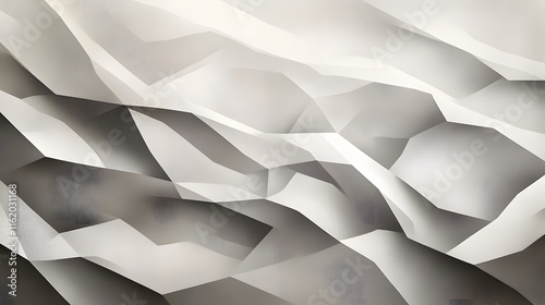 Jagged shapes intersecting with a calming gradient blend in a bold and modern design