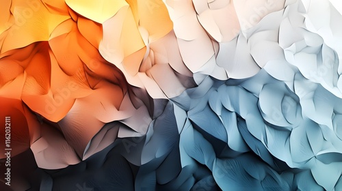 A textured design with jagged edges layered over smooth gradient tones to form an abstract composition