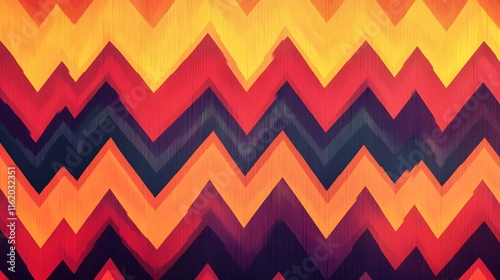 Sharp jagged patterns stacked on top of a smooth gradient backdrop forming an eye-catching visual contrast