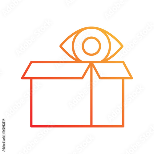 Product Vision gradient icon with white background vector stock illustration