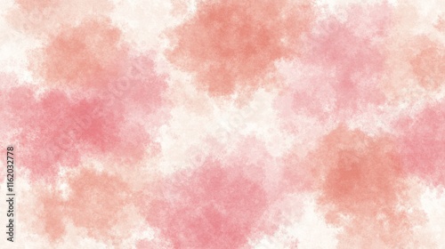 Abstract Watercolor Peach and Rose Cloud Background