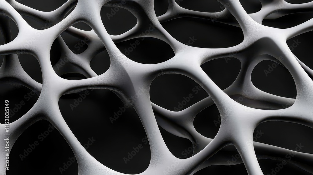 Abstract White Organic Structure Design