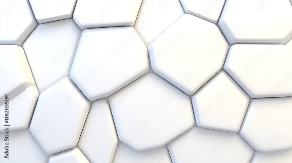 Abstract White Geometric Hexagon Pattern Background Abstract White Geometric Hexagon Pattern Background