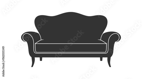 sofa silhouette vector icon