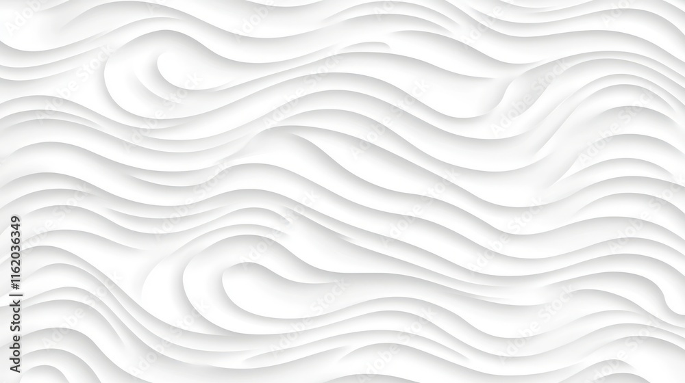 Obraz premium Abstract White Wave Pattern Background Texture (2)
