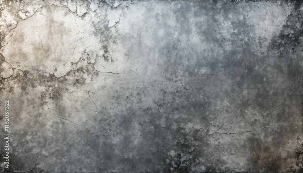 Obraz premium Rustic silver surface with faded grunge effects