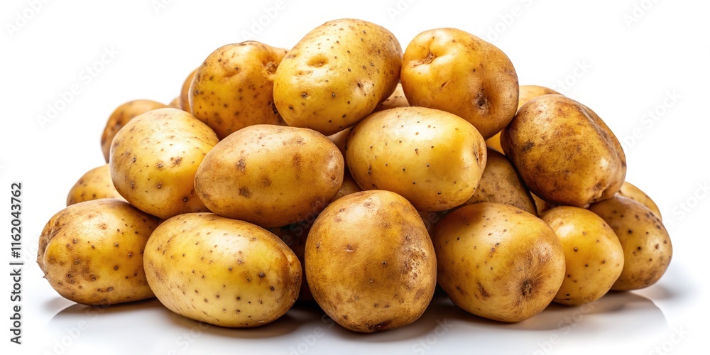 Rustic potatoes, digitally rendered on a plain white. Rustic potatoes, digitally rendered on a plain white.