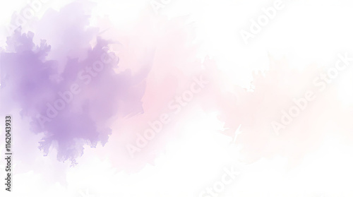 Purple and pink watercolor clouds creating abstract background design