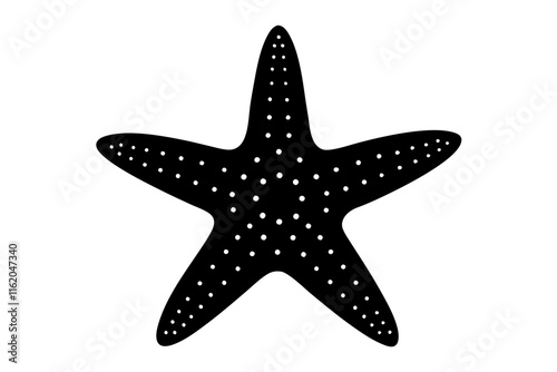  a cute starfish silhouette vector illustration