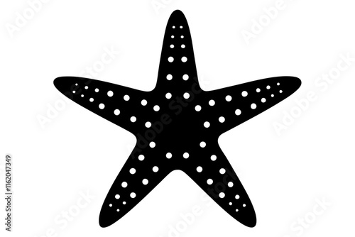  a cute starfish silhouette vector illustration