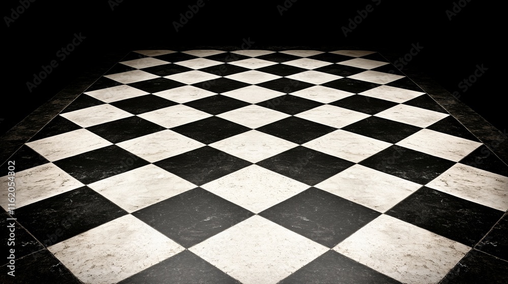 Fototapeta premium Classic Black and White Checkerboard Floor