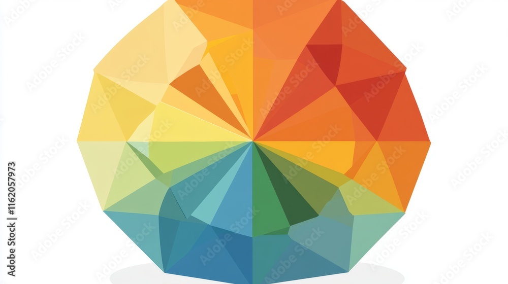 Colorful Geometric Abstract Wheel Design