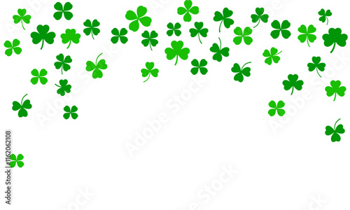 green shamrock clover leaves st patricks day border background