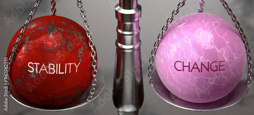 Photos Stability or Change - weighing two choices, available options