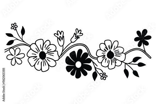 floral seamless pattern with ornamental spring flowers.