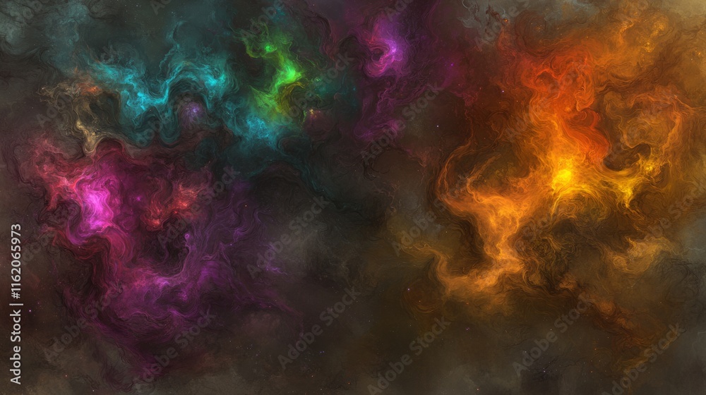 Cosmic Nebula Vibrant Hues of Celestial Gas Cosmic Nebula Vibrant Hues of Celestial Gas