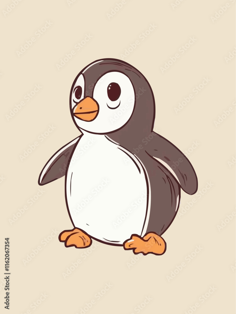 Naklejka premium Isolated penguin vector