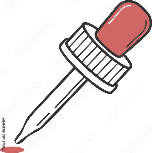 dropper editable stroke outline icon isolated on white background flat vector illustration.