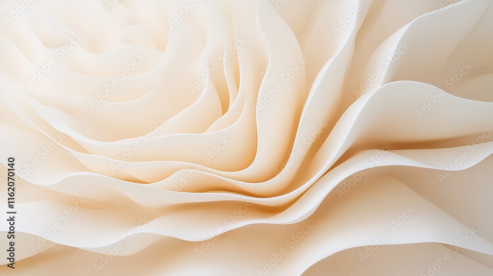 Fototapeta premium Creamy White Paper Rose Close-Up Abstract Texture