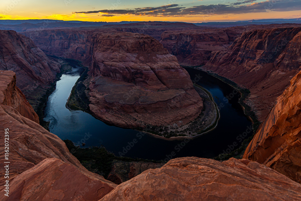 Fototapeta premium Sunset at Horseshoe Bend in Arizona
