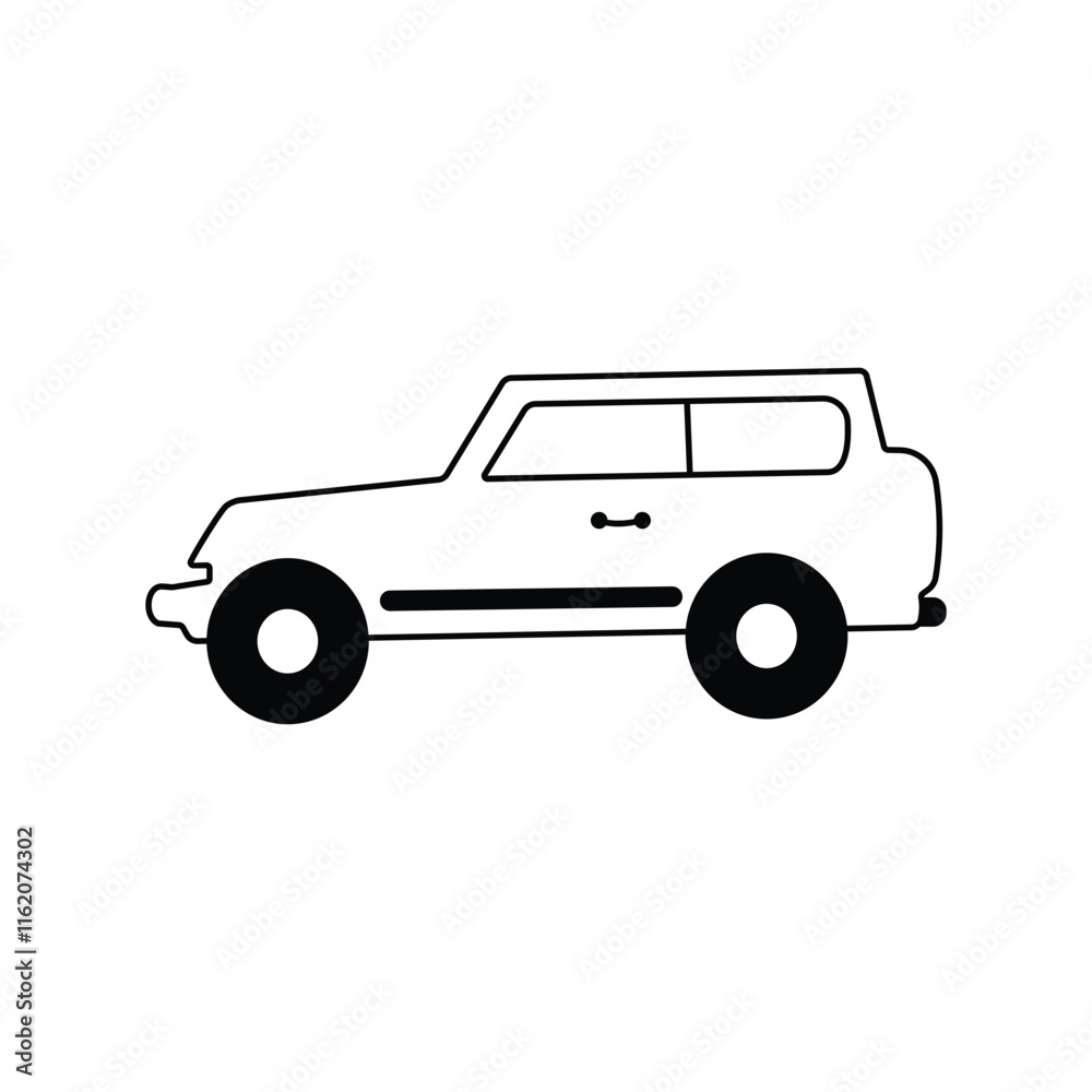 car glyph outline icon with white background vector stock illustration car glyph outline icon with white background vector stock illustration