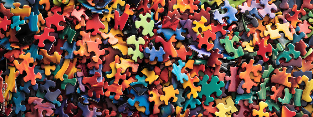 Obraz premium Pile of Puzzle Joy