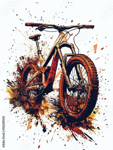 Mountain bike illustration.