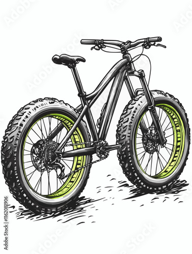 Mountain bike illustration.