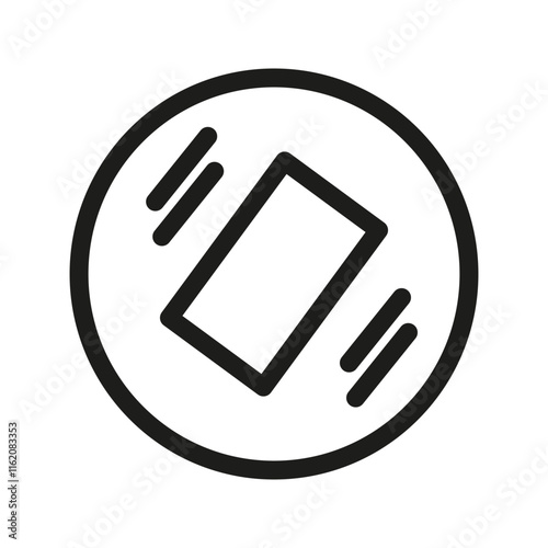 Ringing phone icon inside a circle, symbolizing incoming call or notification.