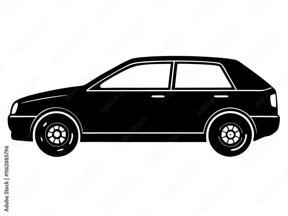 Car black silhouette vector, Simple silhouette Design vector icon with white background. Car black silhouette vector, Simple silhouette Design vector icon with white background.