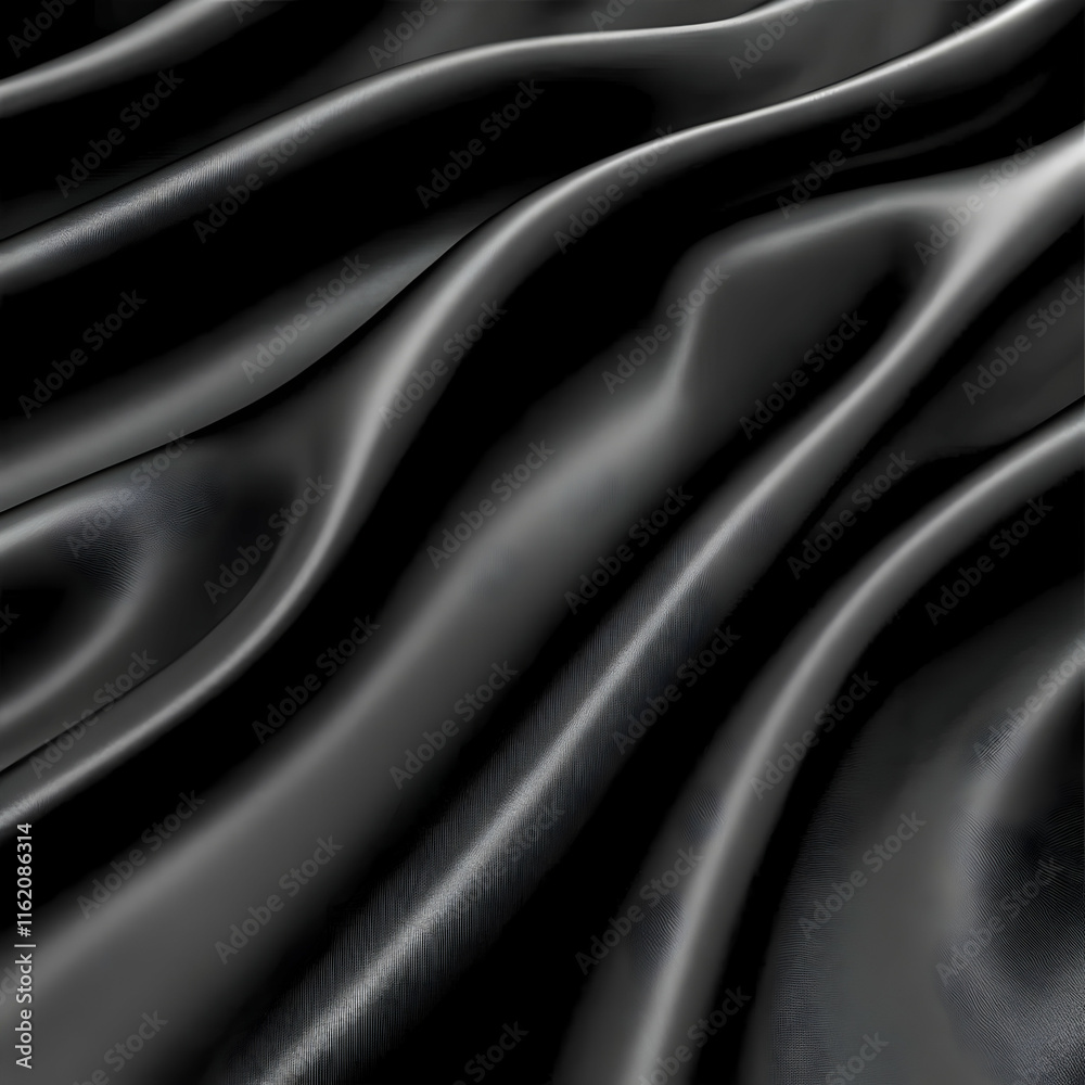 Fototapeta premium Dark Silk Drape 3D Render
