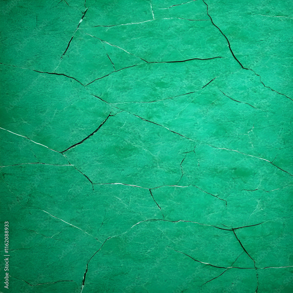 Obraz premium Cracked Teal Abstract Background Texture